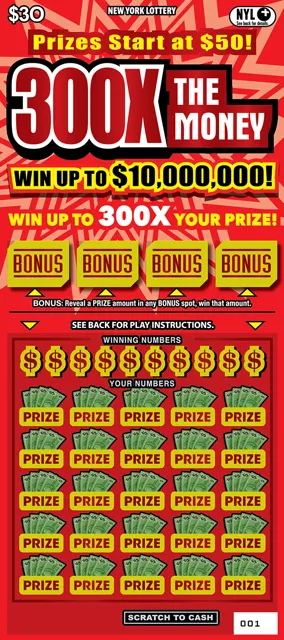 300X THE MONEY ticket