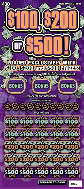 $100, $200 OR $500! ticket
